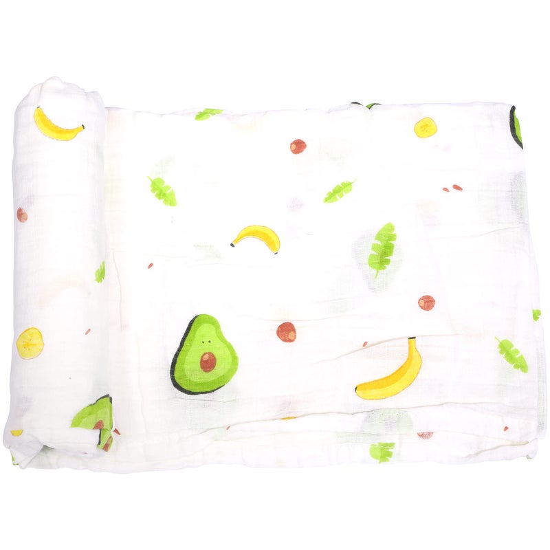 1ST STEP 2 Ply Muslin Baby Swaddle Set, Printed Muslin Swaddle Wrap for New Born Baby, Size-120cm x 100cm, 0-18 Months (Banana) - Image 4