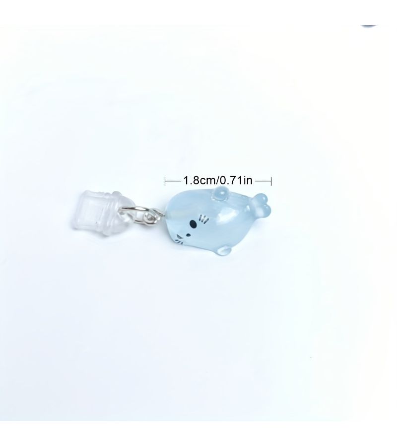 Glowing Dolphin Dust Plug For Type C Phone Jacks Perfect Gift For Dolphin Lovers - Image 2