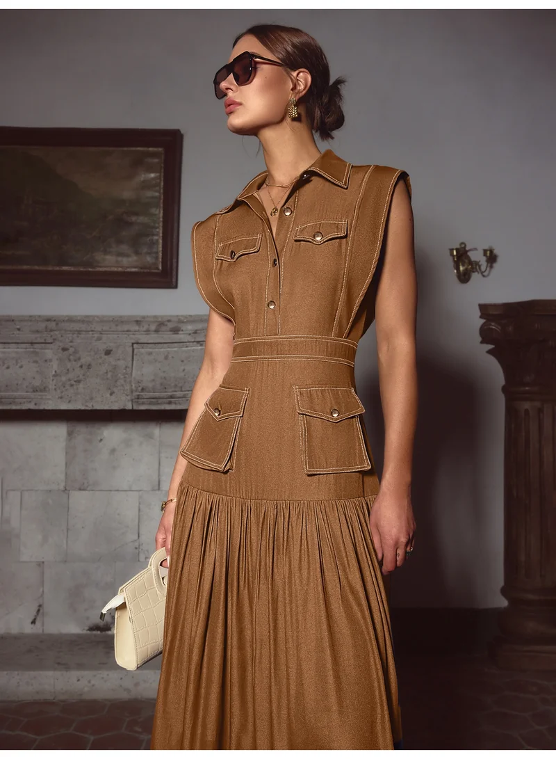 سيمبلي فستان أنيق للنساء الصيفي مزيج خفيف ومريح من القطن المثالي للمنزهات