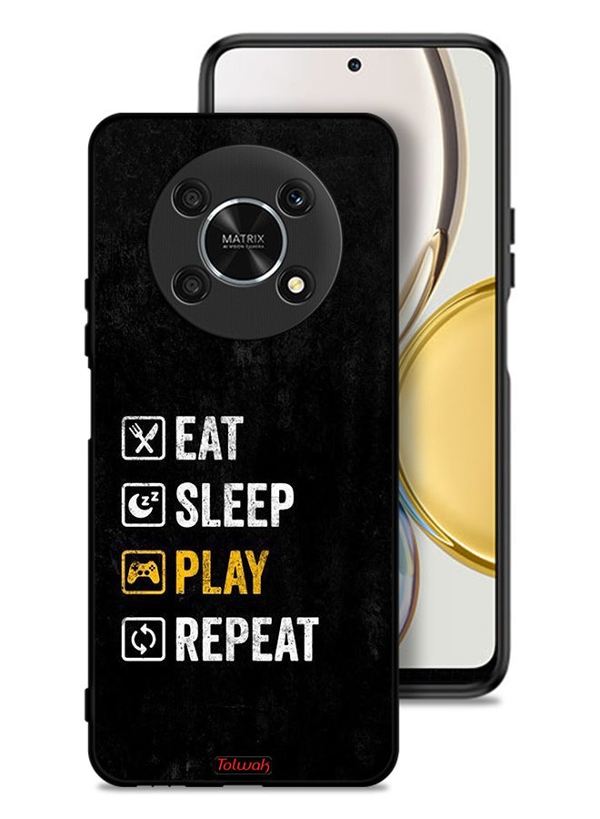 Tolwak Honor X9 5G Protective Case Cover Eat Sleep Play Repeat - Image 1