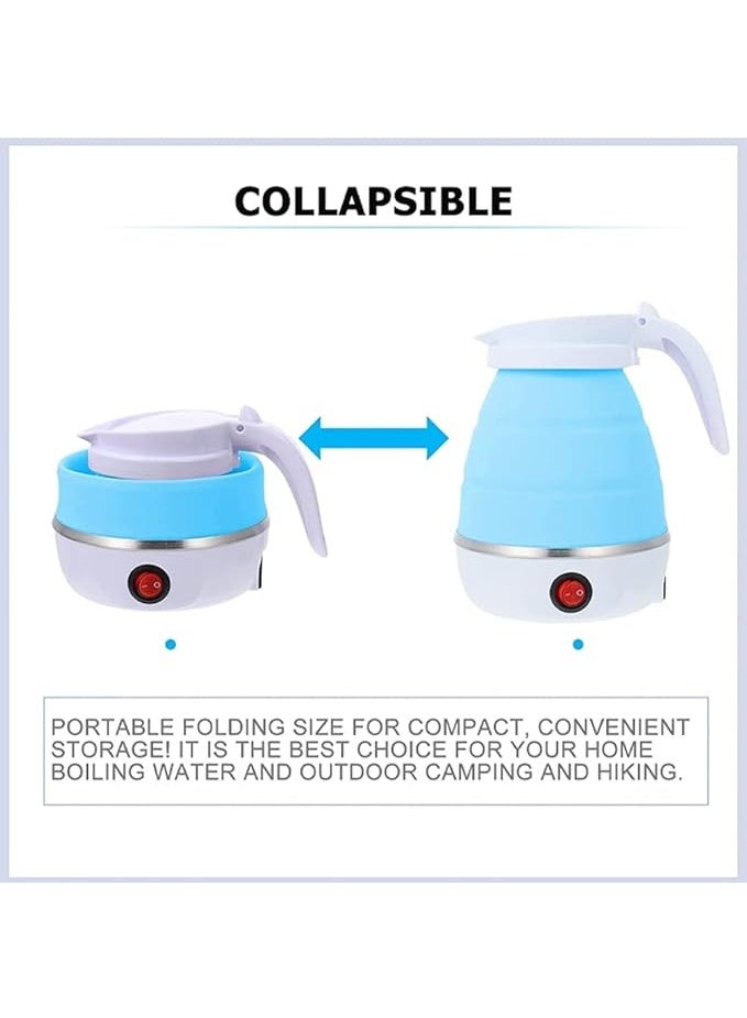 600W 600ml Electric Silicone Water Kettle (Multicolor) Portable Foldable Silicone Travel Kettle - Small Foldable Travel Electric Kettle for Outdoor Use - Silicone Water Kettle - Electric Kettle - Small Travel Electric Kettle - Foldable Water Kettle Perfect Size for Travel - Image 5