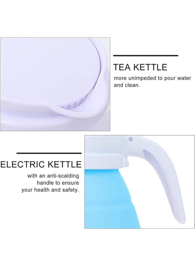 600W 600ml Electric Silicone Water Kettle (Multicolor) Portable Foldable Silicone Travel Kettle - Small Foldable Travel Electric Kettle for Outdoor Use - Silicone Water Kettle - Electric Kettle - Small Travel Electric Kettle - Foldable Water Kettle Perfect Size for Travel - Image 4