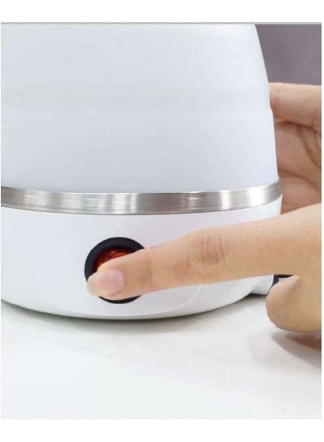 600W 600ml Electric Silicone Water Kettle (Multicolor) Portable Foldable Silicone Travel Kettle - Small Foldable Travel Electric Kettle for Outdoor Use - Silicone Water Kettle - Electric Kettle - Small Travel Electric Kettle - Foldable Water Kettle Perfect Size for Travel - Image 2