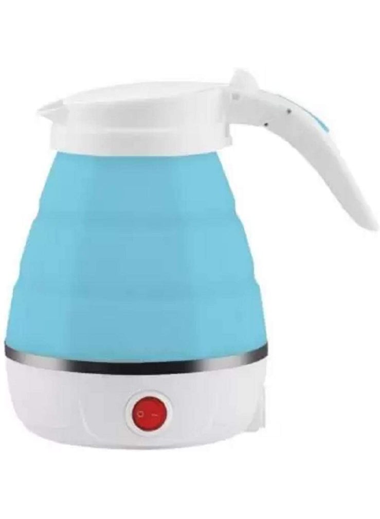 600W 600ml Electric Silicone Water Kettle (Multicolor) Portable Foldable Silicone Travel Kettle - Small Foldable Travel Electric Kettle for Outdoor Use - Silicone Water Kettle - Electric Kettle - Small Travel Electric Kettle - Foldable Water Kettle Perfect Size for Travel - Image 1