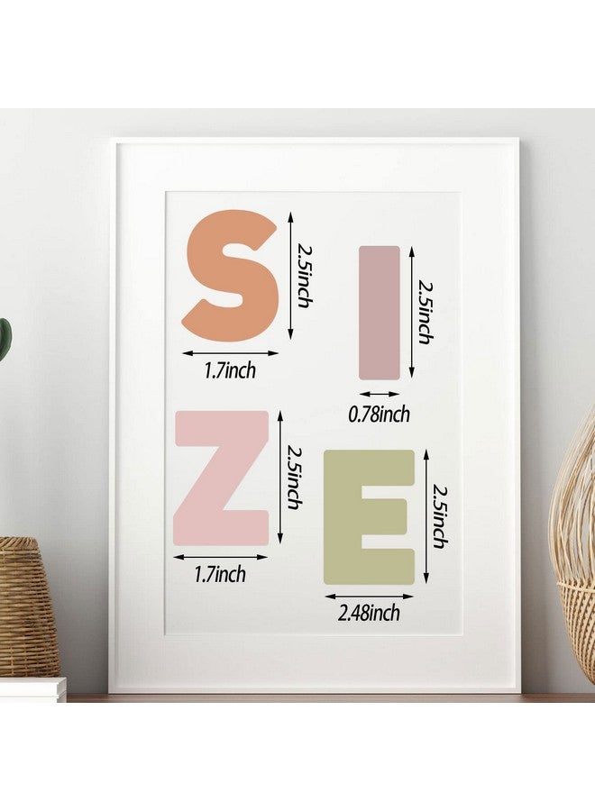 Chinco 232 Pcs 24 Sheets Large Letter Stickers 2.5 Inch Alphabet Letter Stickers Self Adhesive Letters Stickers For Bulletin Board Classroom Mailbox Window Door Home Decor (Boho Colors) - Image 3