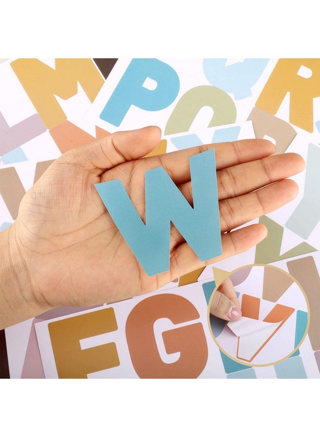 Chinco 232 Pcs 24 Sheets Large Letter Stickers 2.5 Inch Alphabet Letter Stickers Self Adhesive Letters Stickers For Bulletin Board Classroom Mailbox Window Door Home Decor (Boho Colors) - Image 2