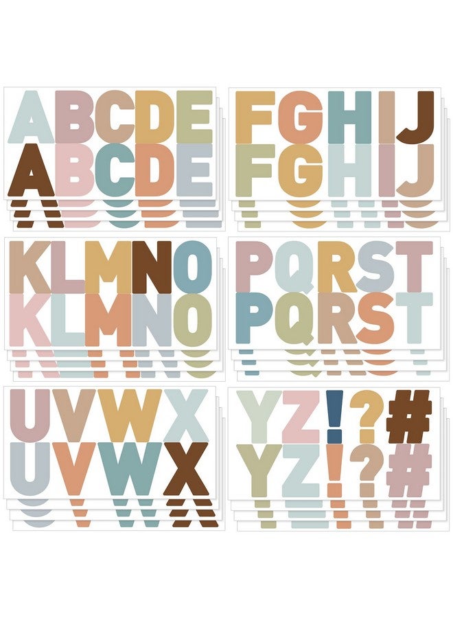 Chinco 232 Pcs 24 Sheets Large Letter Stickers 2.5 Inch Alphabet Letter Stickers Self Adhesive Letters Stickers For Bulletin Board Classroom Mailbox Window Door Home Decor (Boho Colors) - Image 1