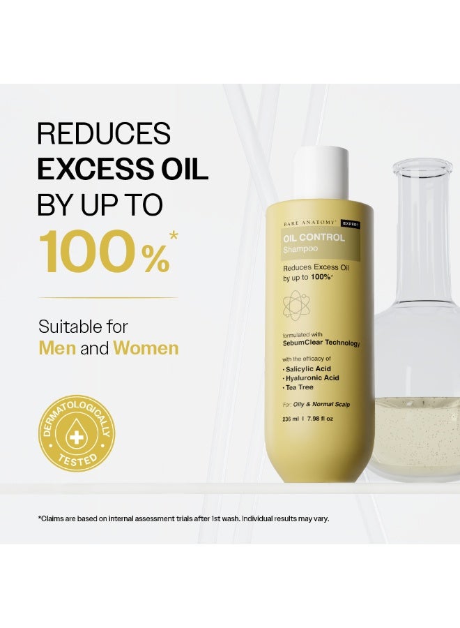 BARE ANATOMY Oil Control Shampoo | Sulphate & Paraben Free | Suitable for Oily Scalp & Dry Ends | For Women & Men | 236ml - Image 2