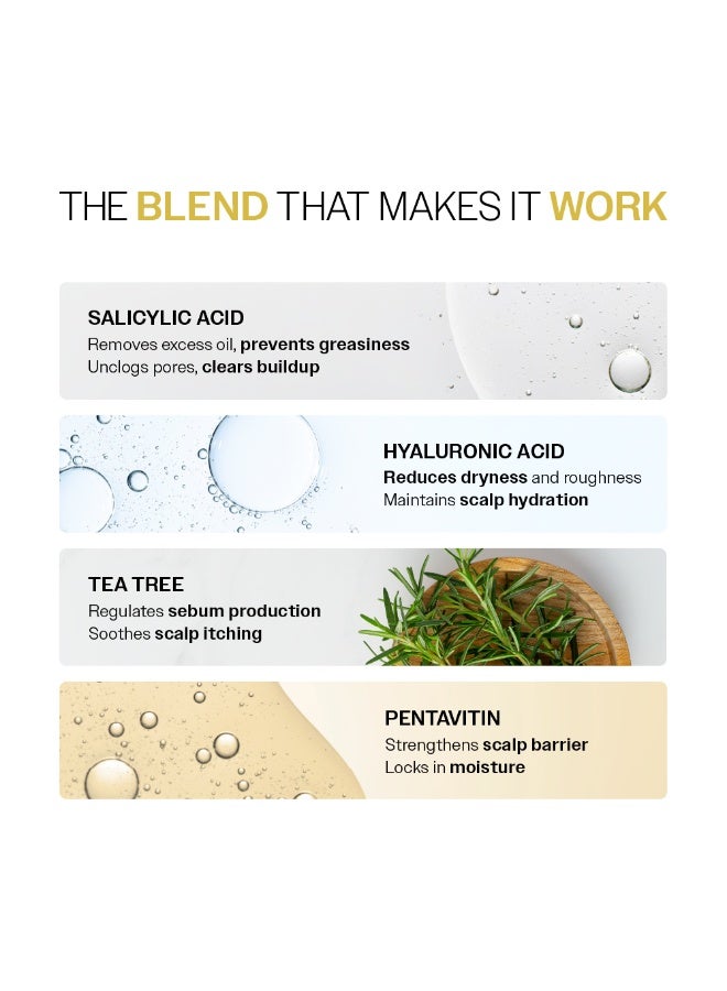 BARE ANATOMY Oil Control Shampoo | Sulphate & Paraben Free | Suitable for Oily Scalp & Dry Ends | For Women & Men | 236ml - Image 4