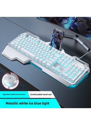 Eweadn GX810 Mechanical Gaming Keyboard Mouse Headset Set With Knob For Notebook Computer Wired Esports Game Compatible-Color:Metal White Ice Blue Light_[Upgrade Hand-held Version]] - pzsku/Z612D71E0411261EDFC29Z/45/1746200979/0d5bb4e8-f913-4ea0-a58d-41a34d4ddafe