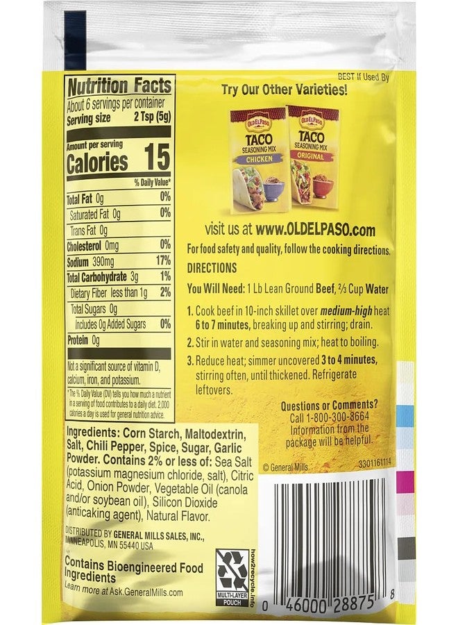 Old El Paso Hot & Spicy Taco Seasoning Mix, 1-Ounce Packages (Pack of 6) - Image 3