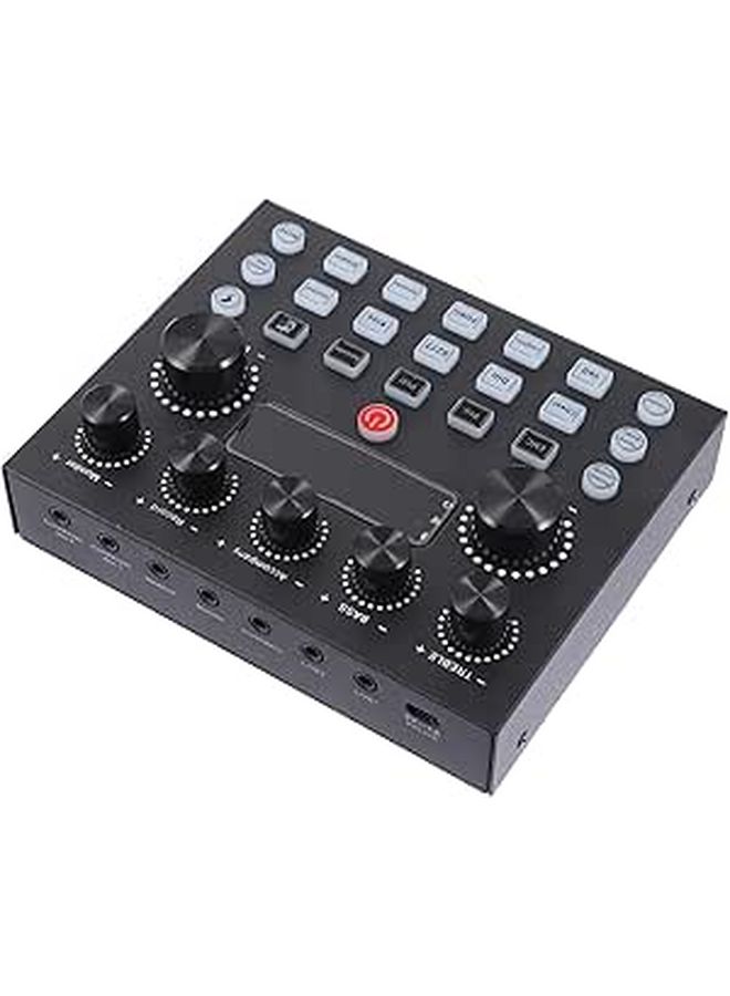 بطاقة صوت LED مع مغير الصوت وم mixer للبث المباشر والكاريوكي متوافقة مع الهواتف المحمولة والكمبيوتر - Image 1