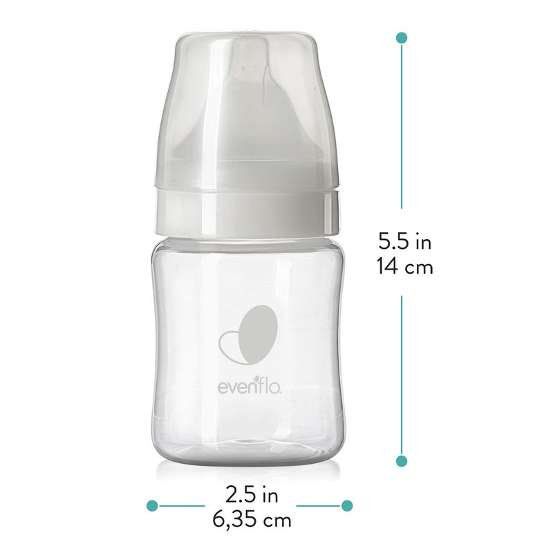 Evenflo Feeding Premium Proflo Venting Balance Plus Wide Neck Baby, Newborn and Infant Bottles - Developed by Pediatric Feeding Specialists - 5 Ounce (Pack of 6) - Image 4