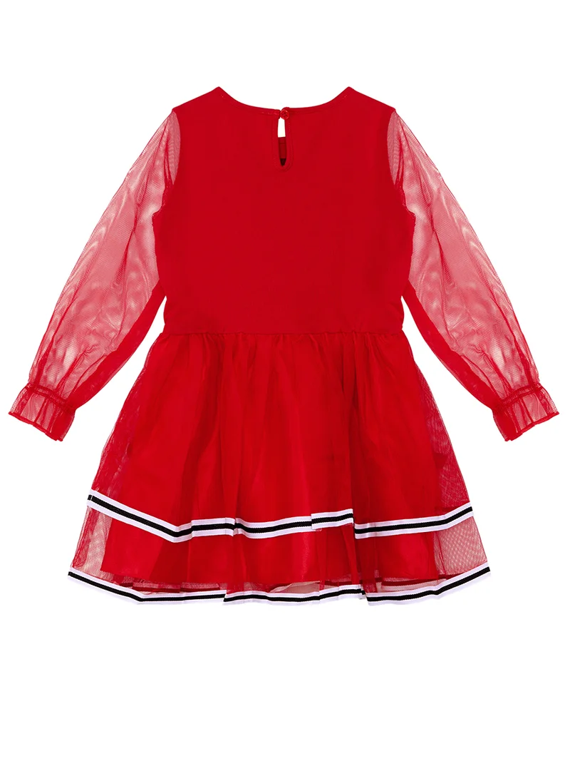 Denokids Tulle Deer Girl Red Tutu Xmas Dress