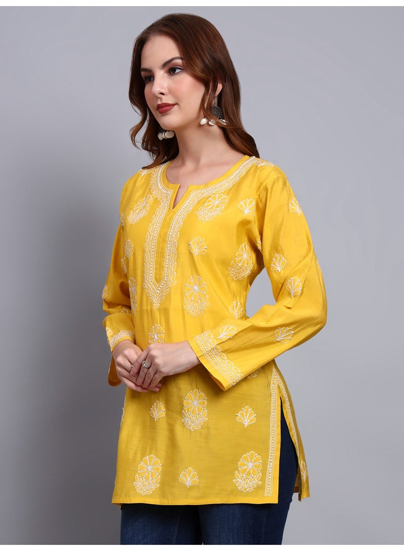 الايا كرتي شانديري مطرزة يدوياً بشيكانكاري - Image 4