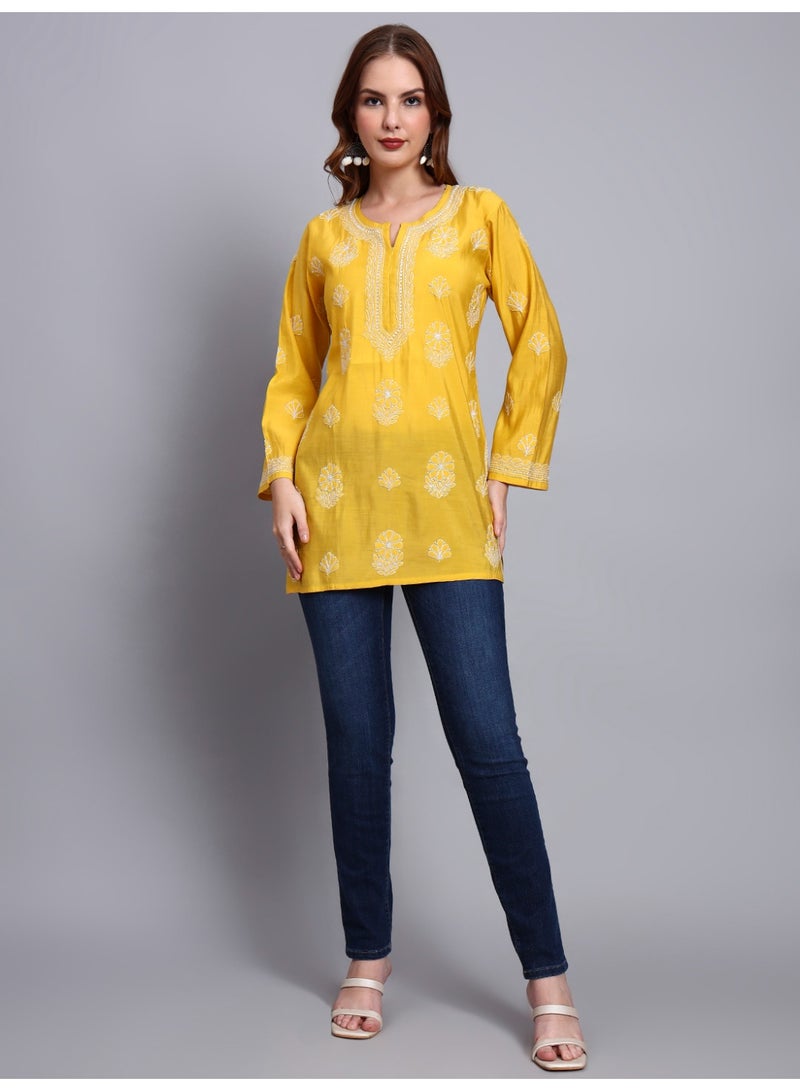 الايا كرتي شانديري مطرزة يدوياً بشيكانكاري - Image 3