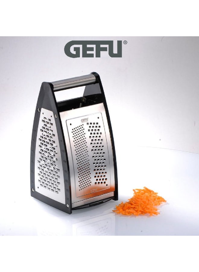 GEFU Quinto Stainless Steel Four Way Grater Silver and Black 11.2 x 25 x 11.7 cm 89037 - Image 4