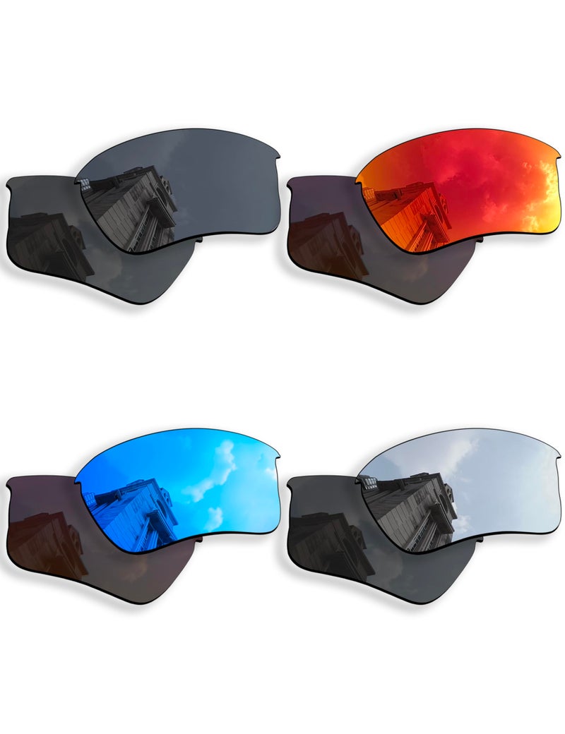 Betterun 4 Pairs Polarized Replacement Lenses for Oakley Half Jacket 20 XL OO9154 Sunglasses AntiScratch and Impact Resistant - Image 2