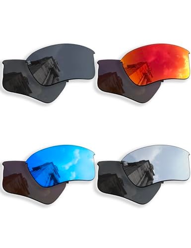 Betterun 4 Pairs Polarized Replacement Lenses for Oakley Half Jacket 20 XL OO9154 Sunglasses AntiScratch and Impact Resistant - Image 1