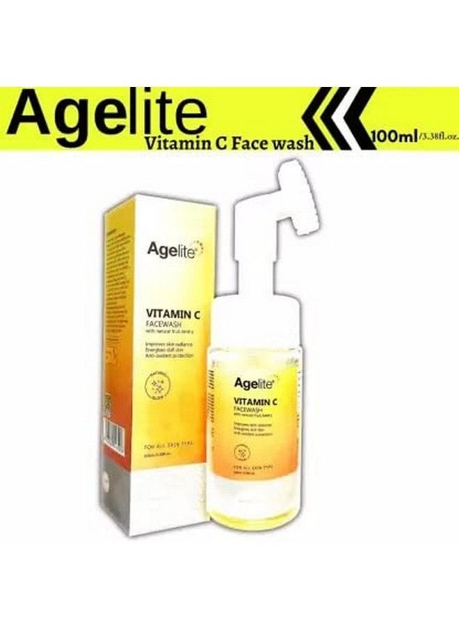 BREEMETIC Agelite Vitamin C Face Wash With Natural Fruit Aha'S 100Ml  - Image 4