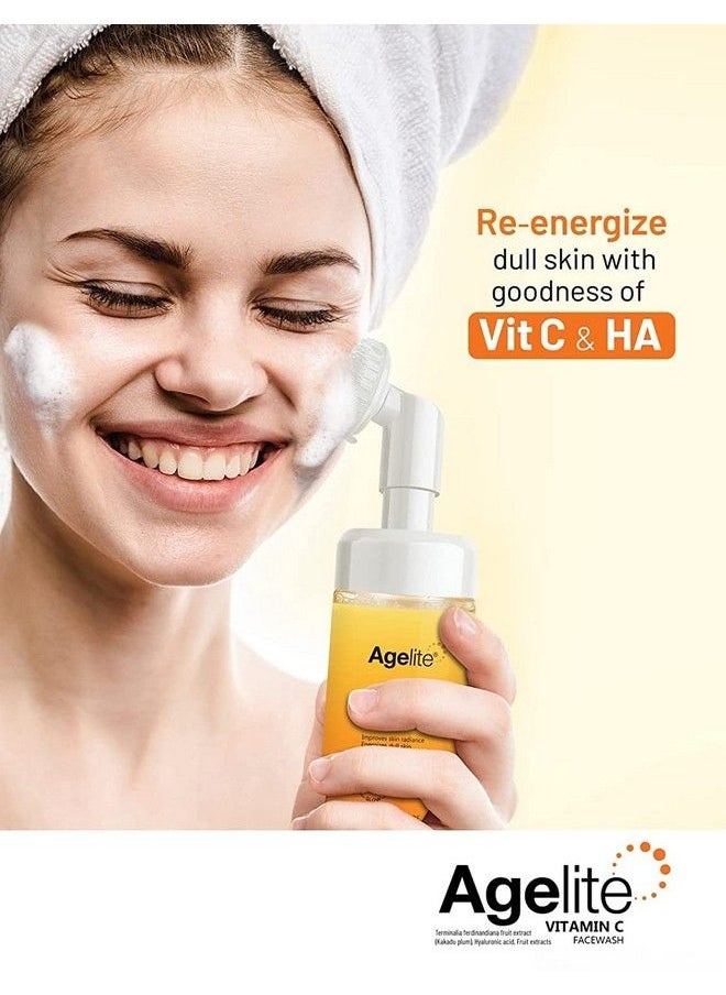 BREEMETIC Agelite Vitamin C Face Wash With Natural Fruit Aha'S 100Ml  - Image 5