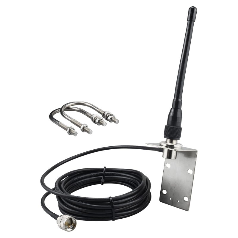 BOOBRIE VHF Marine Antenna 156163MHz Boat Marine Radio Antenna with PL259 Male Connector 164ft RG58 Upgraded Coaxial Cable for Marine Sailboat Yacht Mobile Radio Transceiver - Image 2