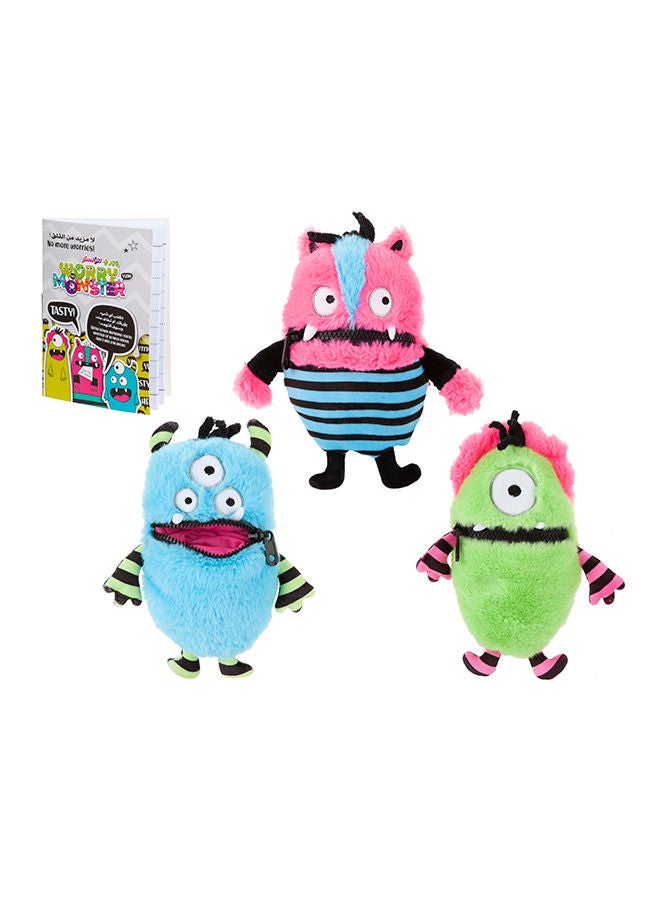 worry_monster Rabbit Fur Soft Plush Toy, 11-inch - Assorted  - Image 1