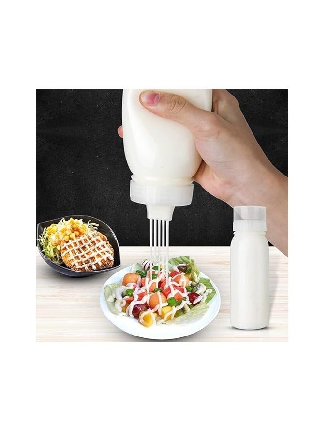 Spaceshoop Condiment Porous Squeeze Bottles, Squeeze Bottles for Sauces, Salad Dressing Bottles, Ketchup Bottles Squeeze 1-Pack 14 oz, Syrup Dispenser, Great for Ketchup, Salad, BBQ Sauce, Oil,(14oz 1 pack)  - Image 5