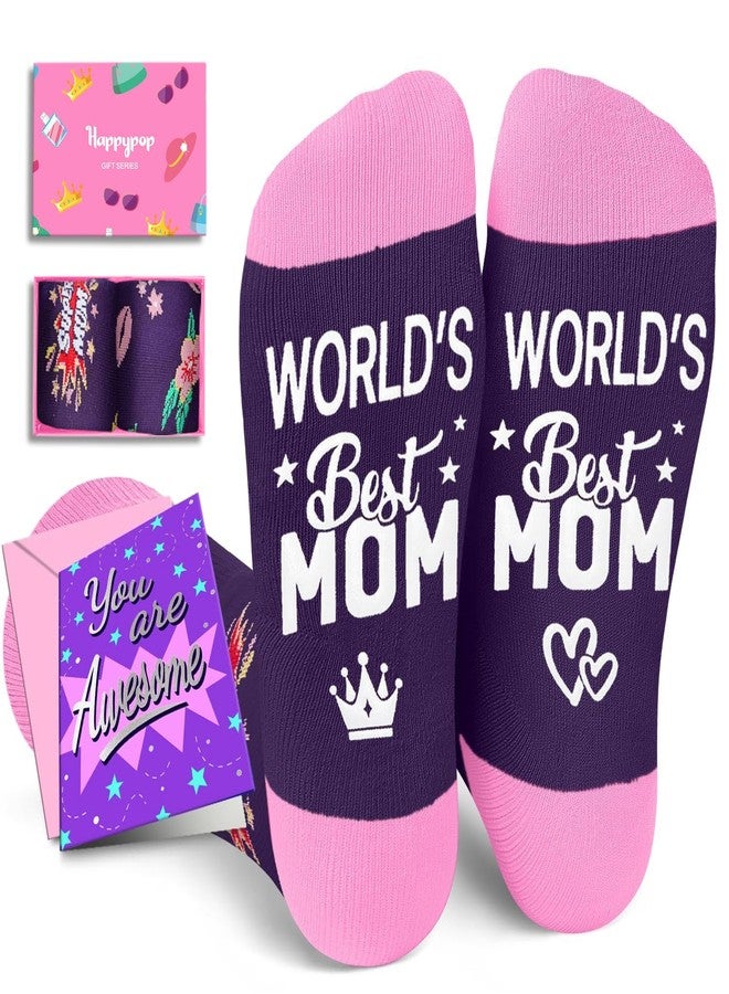 Happy Pop HAPPYPOP Mothers Day Gifts - Best Mom Socks, Gifts for Moms Who Have Everything, Mother Socks with Greeting Card, Stocking Stuffers - Image 1