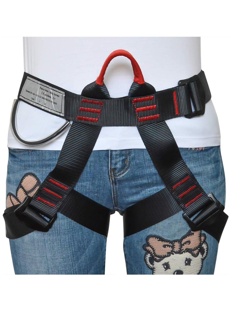 AMBERJACK Climbing belts, Safety Belt for ziplining, Fire Rescuing, Tree Climbing Gear, Half Body belt for Women, Men. Outdoor Climbing Waist Protection Anti-fall Escape Safety Belt, Climbing Harness  - Image 1