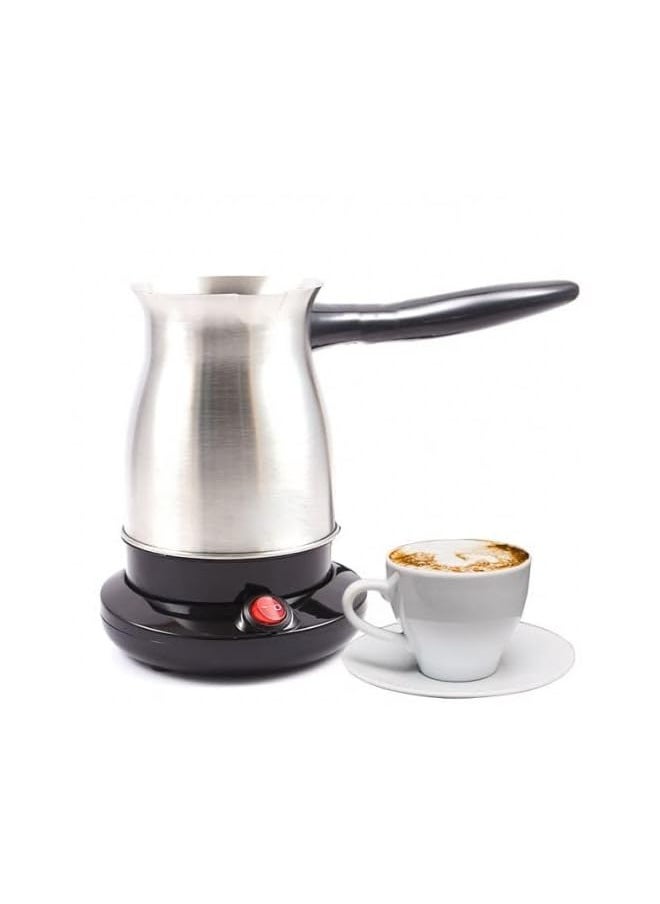 PROMASS efficiency Turkish Coffee Maker 600ml ML 5Cups with free Measuring Spoon & Coffee Machine Cleaning Brush & 2 Pcs Double Walled Glass Coffee Mugs with Handle.  - Image 4