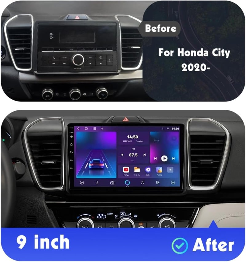 VIEREX 9-Inch Car Stereo for Honda City 2020-2024 - Image 2