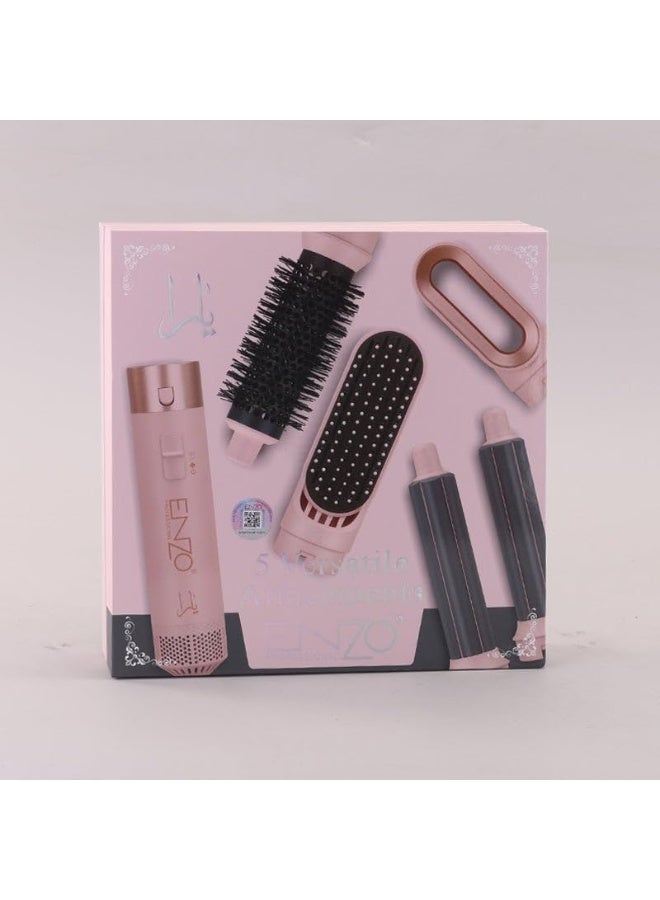 ENZO Professional EN‑4142 5‑in‑1 Ionic Hair Styler – Hot Air Hair Dryer Brush, Hair Straightener & Curler – Multi‑Function Blow Dryer Brush with Ionic Technology - Intl Version - Image 3