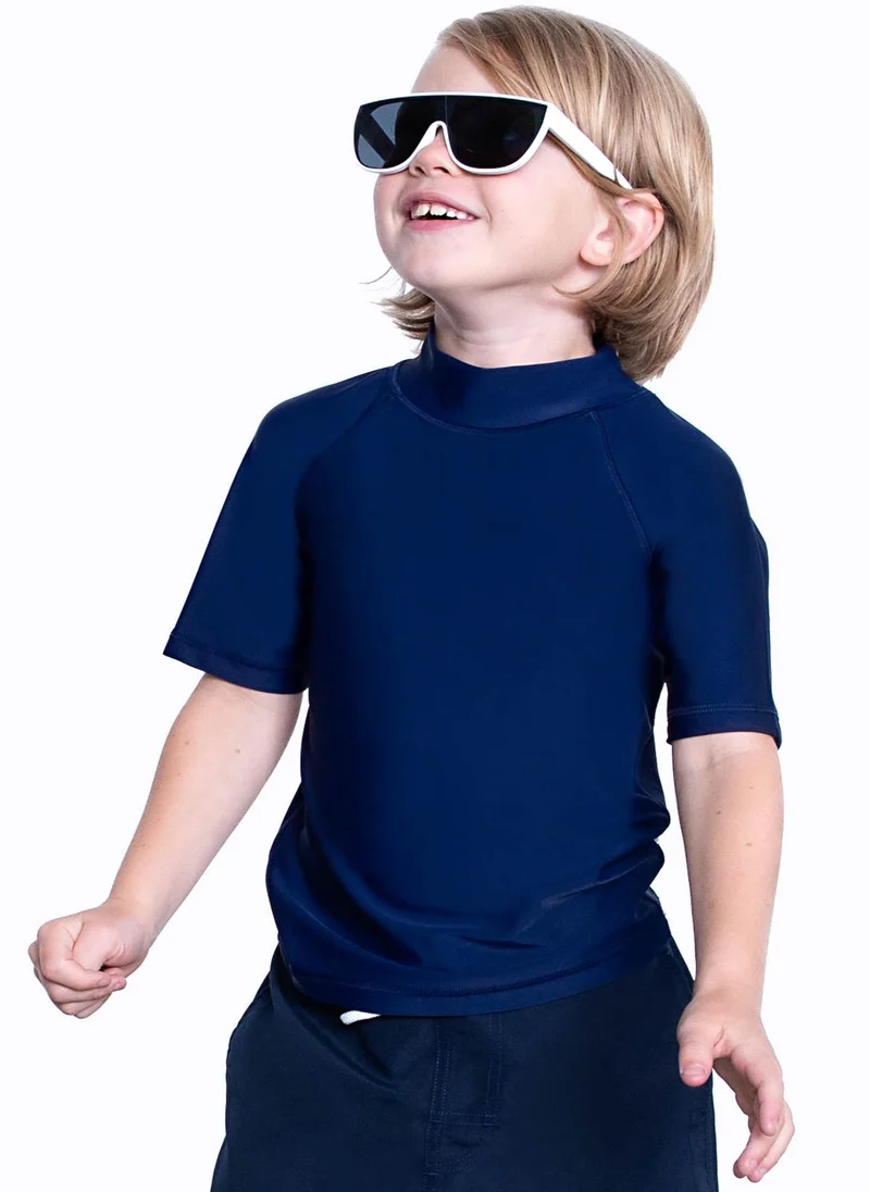 كويجا صن وير COEGA Unisex Kids Rashguard Short Sleeve - Navy