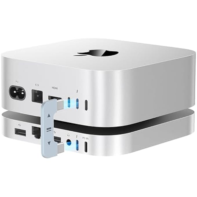 rayihni MAC MINI M4 DOCK, BEELINK EX MATE MINI-B 80GBPS DOCKING STATION, 1*M.2 PCIEX4 SSD SLOT, UP TO 8TB EXPANSION, SD4.0 CARD SLOT, 2.5G LAN, 15W USB C PD3.0 PORT, 2*USB A 10GBPS, 3.5MM AUDIO - Image 1