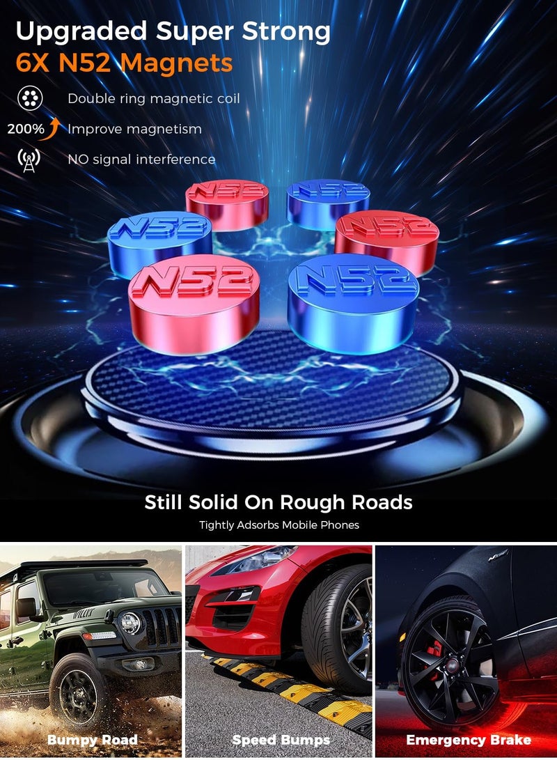 Versatile Magnetic Car Phone Mount with Air Freshener Diffuser and Parking Number Holder for All Phone Models - Image 2