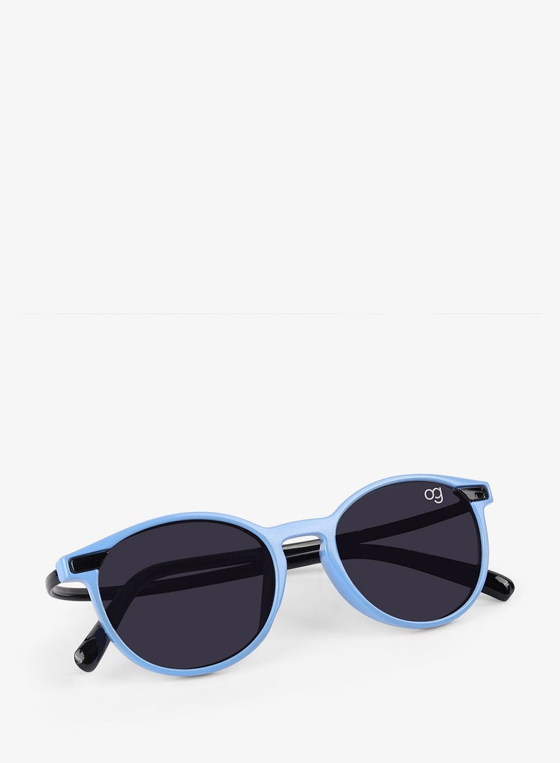 Woggles Stylish Cornflower Blue Wayfarer Kids Sunglasses - Image 3