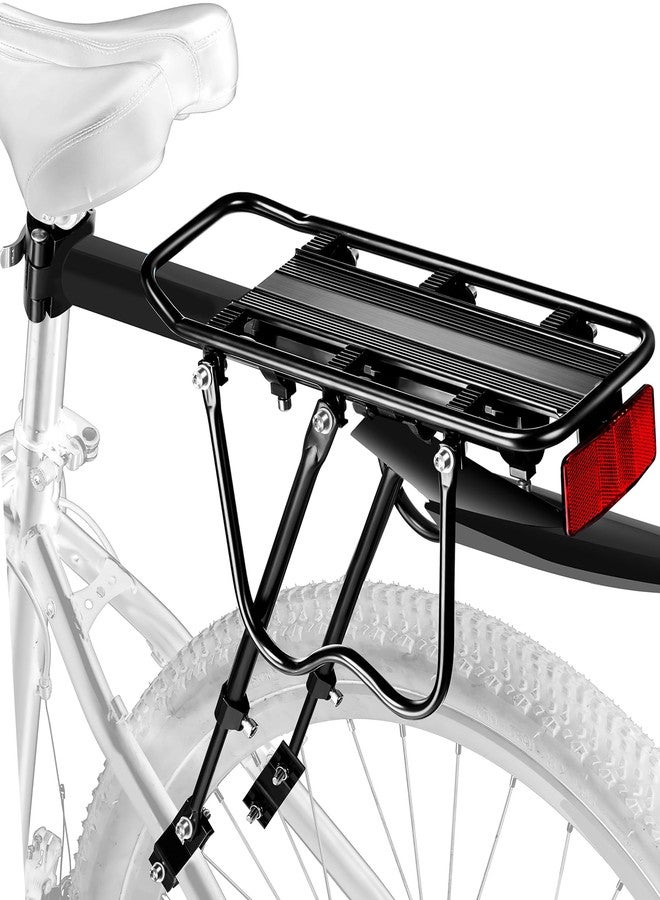 YONTUO Rear Bike Rack,115 LB Capacity Solid Bearings Bike Cargo Rack w/Fender & Large Size Reflective,Quick Release Mountain Road Bicycle Rear Racks,Universal Bike Luggage Touring Carrier Rack - Image 1