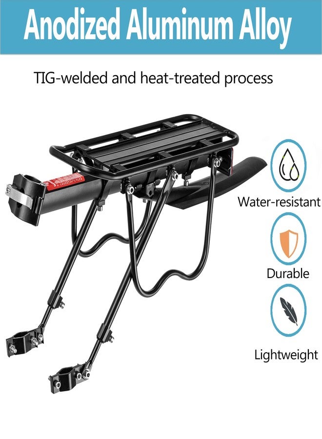 YONTUO Rear Bike Rack,115 LB Capacity Solid Bearings Bike Cargo Rack w/Fender & Large Size Reflective,Quick Release Mountain Road Bicycle Rear Racks,Universal Bike Luggage Touring Carrier Rack - Image 5