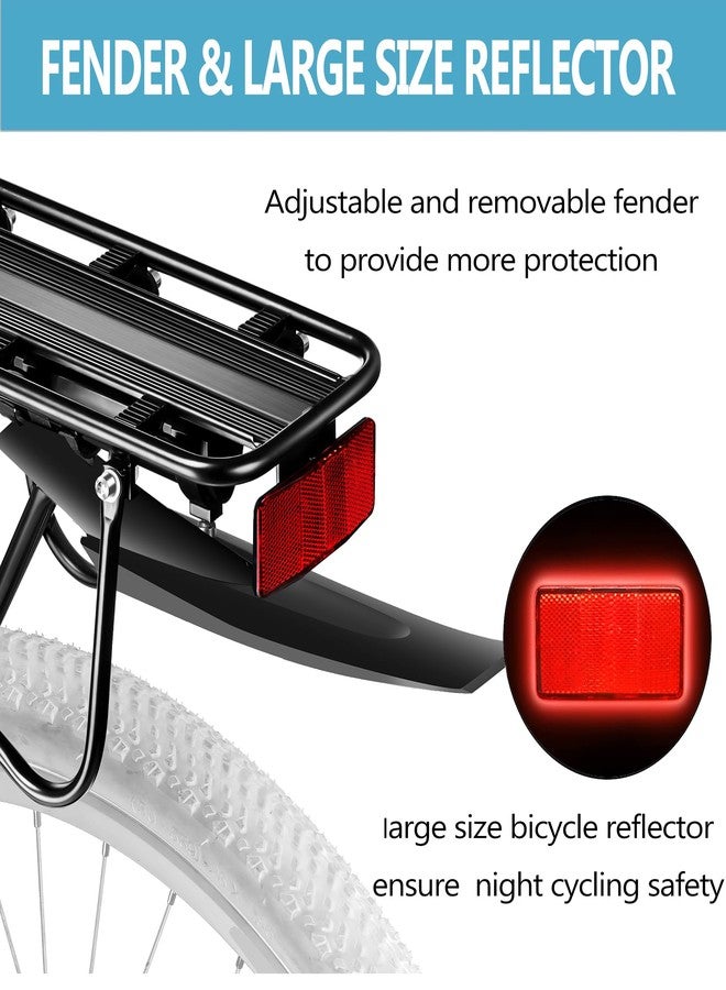 YONTUO Rear Bike Rack,115 LB Capacity Solid Bearings Bike Cargo Rack w/Fender & Large Size Reflective,Quick Release Mountain Road Bicycle Rear Racks,Universal Bike Luggage Touring Carrier Rack - Image 2
