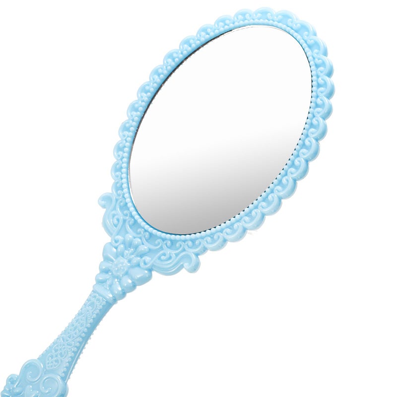 Goaste 24 Pack Vintage Handheld Mirror, Portable Embossed Flower Mirror, Hand Held Decorative Mirrors for Face Makeup, Travel, Camping, Home, Assorted Colors, 7"Ã—3" - Image 4