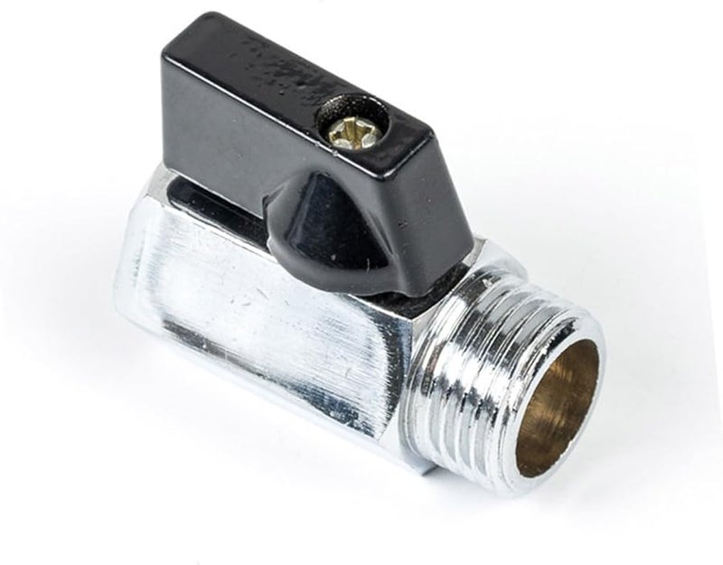 Heallily 3Pcs Mini Brass Shut Off Valve Male To Female Threaded Connector Polished Finish - Image 5