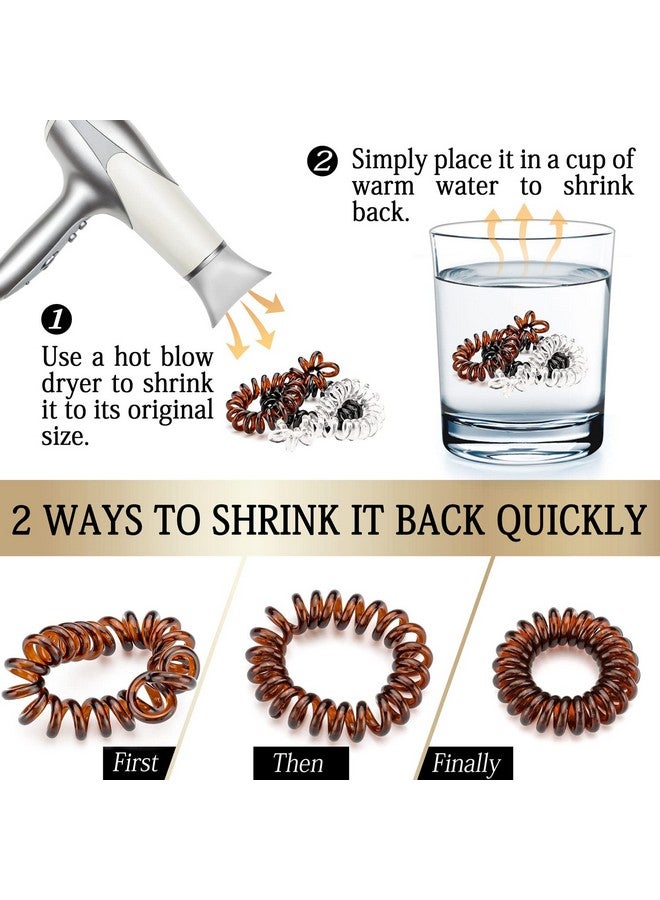 كان برنسيس 27 قطعة من الشعر الحلزوني Tiesno Crease Coil أربطة شعر مرنة متعددة الألوان مقاومة للماء سلك الهاتف إكسسوارات الشعر للنساء والفتيات وحاملي ذيل الحصان - Image 4