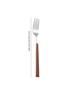 Vintage Wooden Handle Cutlery Set Main Fork with Square Handle