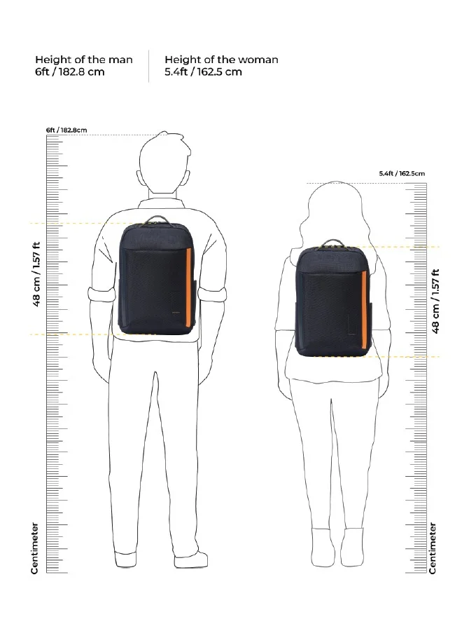 Mokobara The Autopilot Backpack Fits 15.6 Inch Laptop, 35L Capacity Premium Durable Nylon and Vegan Leather Black Unisex Multipurpose Laptop Backpack | Ideal for Office, Travel, School (Headspace Sunray)