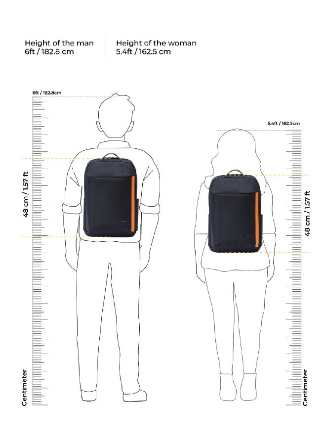 Mokobara MOKOBARA The Autopilot Backpack Fits 15.6 Inch Laptop, 35L Capacity Premium Durable Nylon and Vegan Leather Black Unisex Multipurpose Laptop Backpack | Ideal for Office, Travel, School (Headspace Sunray)  - Image 5