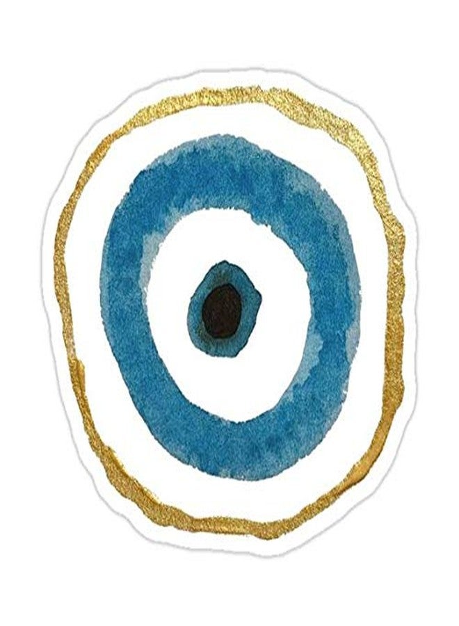 JIKRAA® Attractive Rare Handcrafted Printed Ceramic Designer Plate with Stand | Evil Eye Wall Plate | 8 inch | Evil Eye Ceramic Plate Decor - Image 3