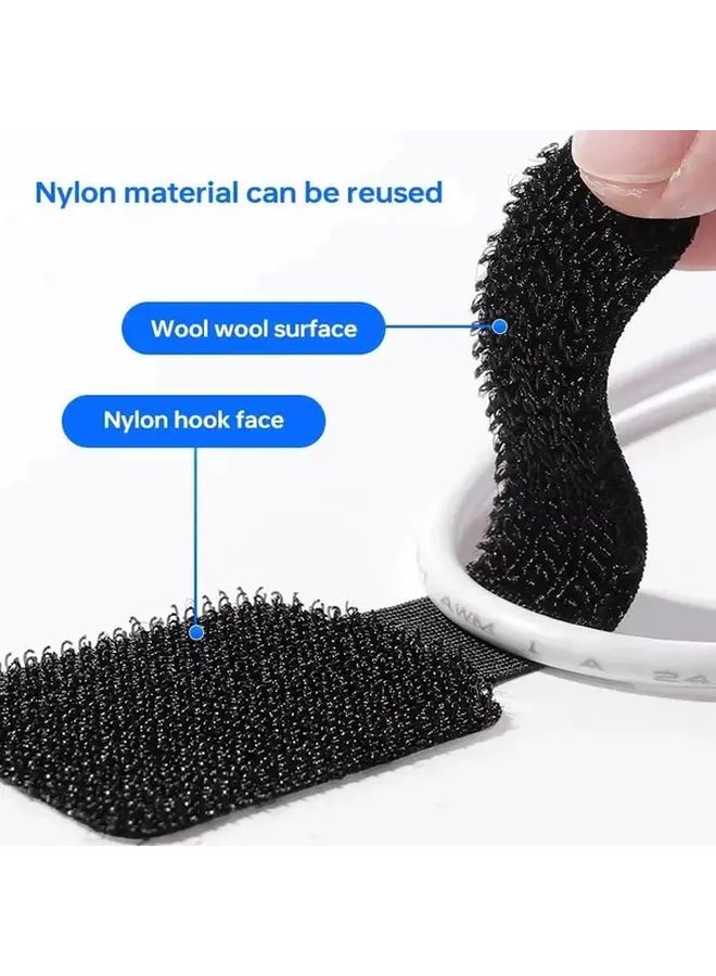 5 Pairs 10pcs Black Cable Organizer Zip Ties Reusable Nylon Cord Management for Headphones Tech Accessories - Image 5