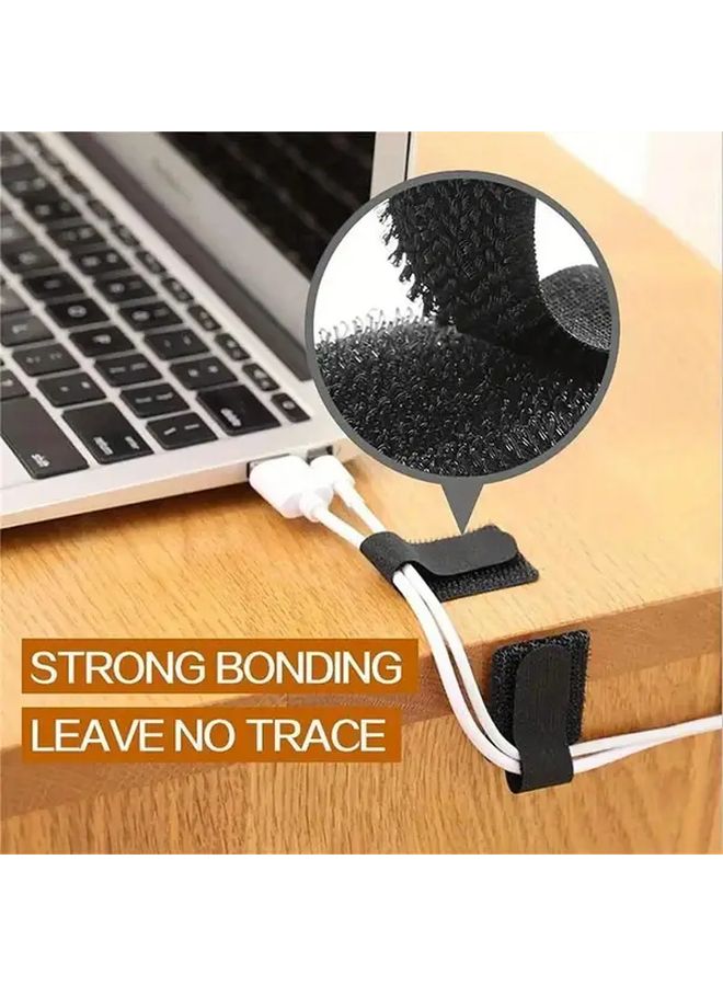 5 Pairs 10pcs Black Cable Organizer Zip Ties Reusable Nylon Cord Management for Headphones Tech Accessories - Image 4