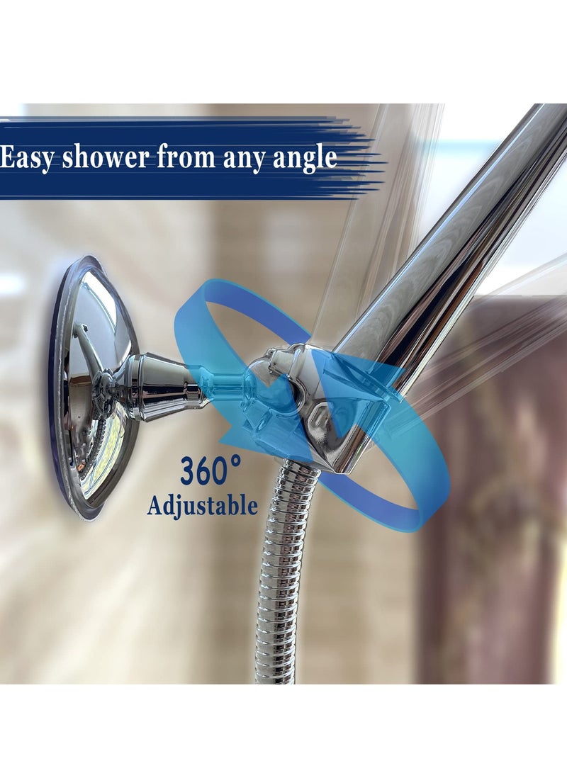 KASTWAVE Shower Head Holders,360°Rotation Adjustable Shower Bracket,Adjustable Removable Shower Head Mount, Vacuum Suction Cup - Image 3